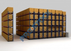      .   ,   (Mobile pallet racking, pallet racks on mobile bases)