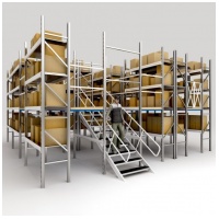 Мезонин на базе полочных стеллажей