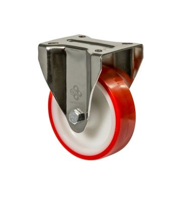 Колесо с неповоротной опорой из нержавеющей стали и площадкой