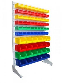 Стеллаж для пластиковых ящиков h=1800 мм односторонний