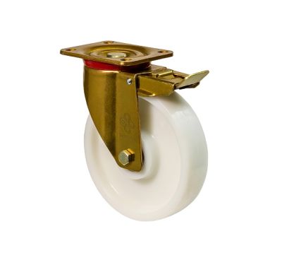 Колесо усиленное поворотное с площадкой и тормозом "MEDIUM TOP"