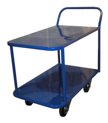 Полочная тележка на 2 полки с одной ручкой. Модель ТП-1