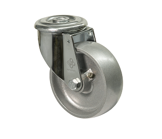 Колесо алюминиевое термостойкое с поворотной опорой и отверстием