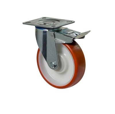 Колесо поворотное с площадкой и тормозом