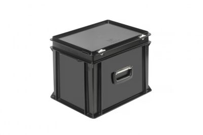 Пластиковый кейс антистатический с одной ручкой 400х300х340 мм