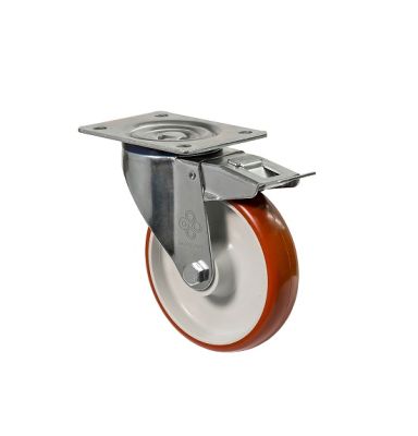 Колесо поворотное с площадкой и тормозом