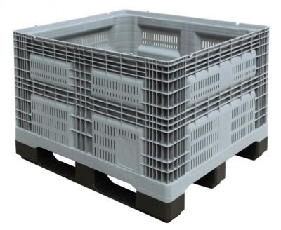 Пластиковый контейнер перфорированный на 3-х полозьях