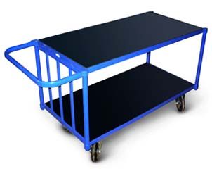 Полочная тележка с резиновым покрытием. Модель ТП-8