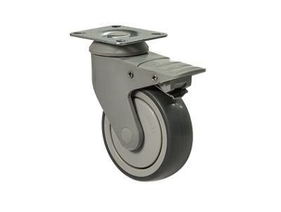 Колесо поворотное с площадкой и тормозом