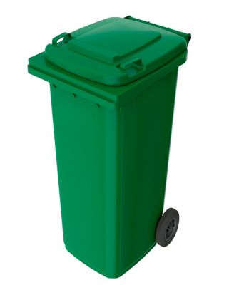 Пластиковый мусорный бак на колесах, 120 л