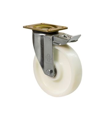 Колесо усиленное поворотное с площадкой и тормозом "MEDIUM"