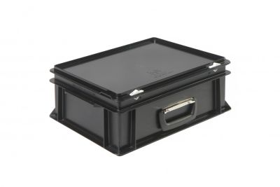 Пластиковый кейс антистатический с одной ручкой 400х300х185 мм