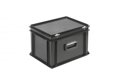 Пластиковый кейс антистатический с одной ручкой 400х300х290 мм