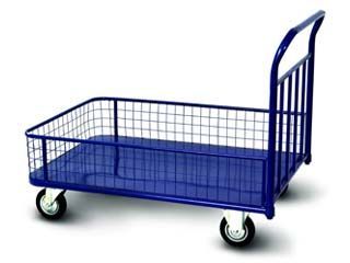 Платформенная тележка с сетчатыми бортами - модель ТС-9