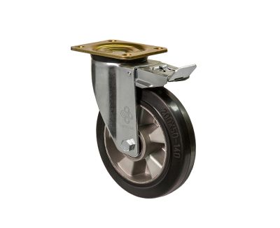Колесо поворотное усиленное с площадкой и тормозом "Medium"