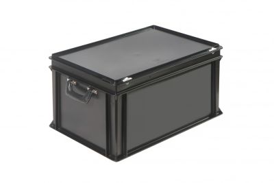 Пластиковый кейс антистатический с двумя усиленными ручками 600х400х340 мм