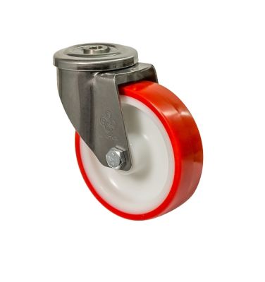 Колесо поворотное с отверстием из нержавеющей стали