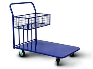 Тележка сетчатая платформенная с корзиной. Модель ТС-8
