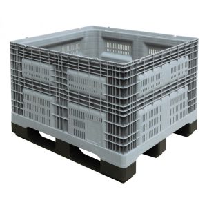 Пластиковый контейнер перфорированный на 3-х полозьях