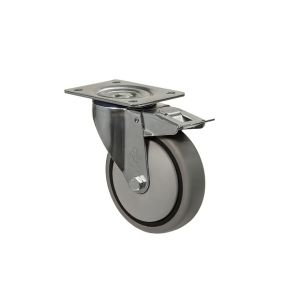 Колесо поворотное с площадкой и тормозом