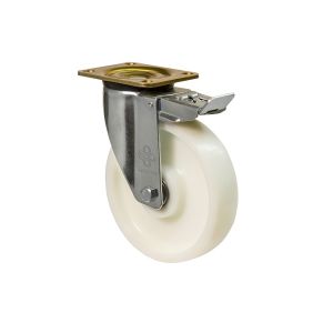 Колесо усиленное поворотное с площадкой и тормозом "MEDIUM"